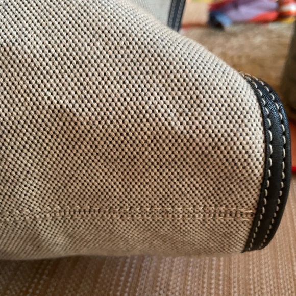 (Authentic) Large Tory Burch Canvas Ella medium tote Bag “Brand New” - Picture 15 of 16